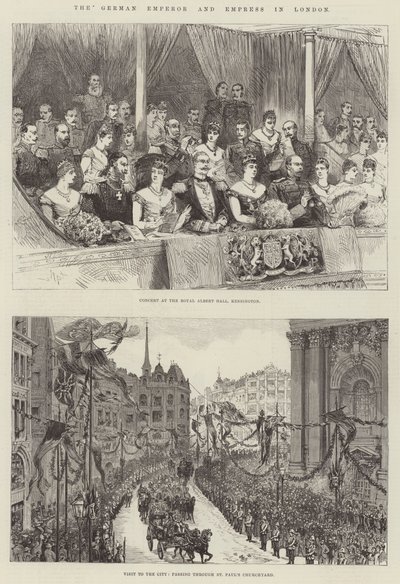 The German Emperor and Empress in London by Melton Prior
